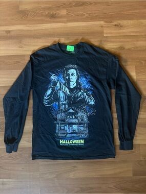 🆕 Hot Topic Black Long Sleeve the Curse of Michael Myers Graphic Tee